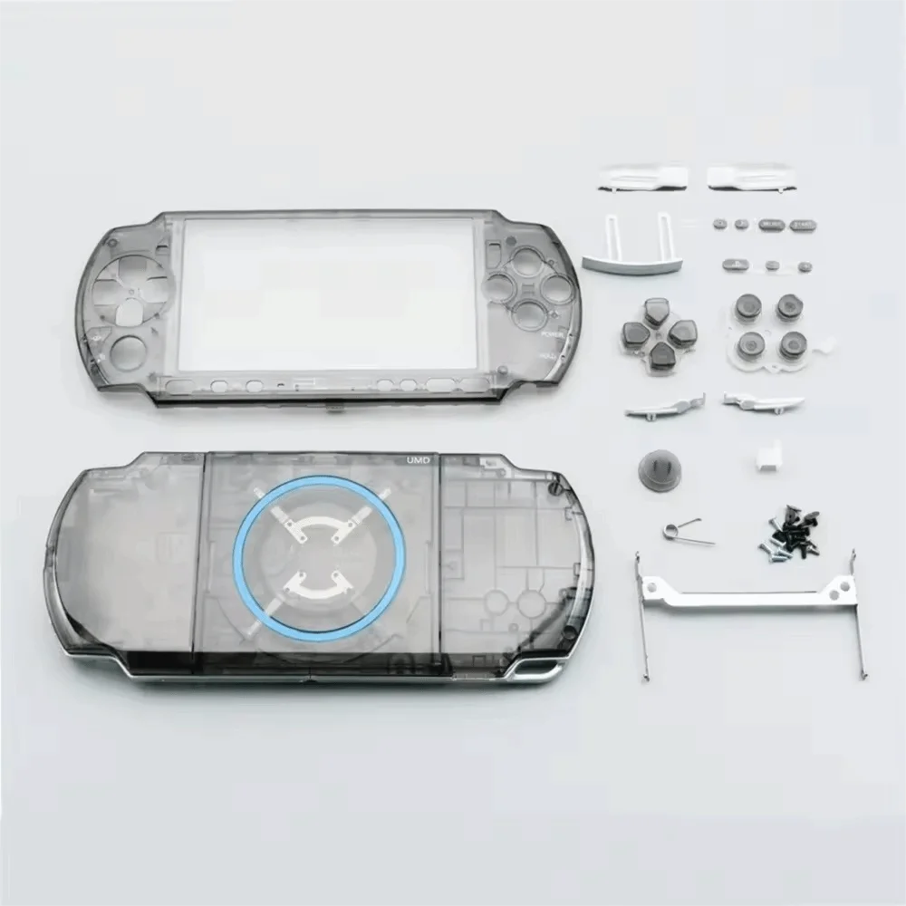 Transparent Full Cover Protective Case Kit With Buttons Kit With Screws Full Housing Shell Full Set for PSP3000 03 Version