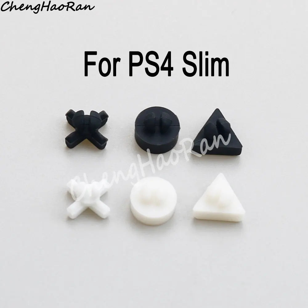 1 Set White or Black Silicone Bottom Rubber Pads For PS4 Sli