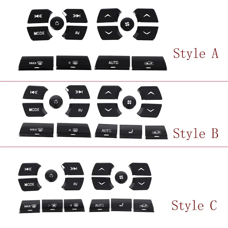 For Jaguar XF XJ 2010-2019 Black Button Stickers Black Cover