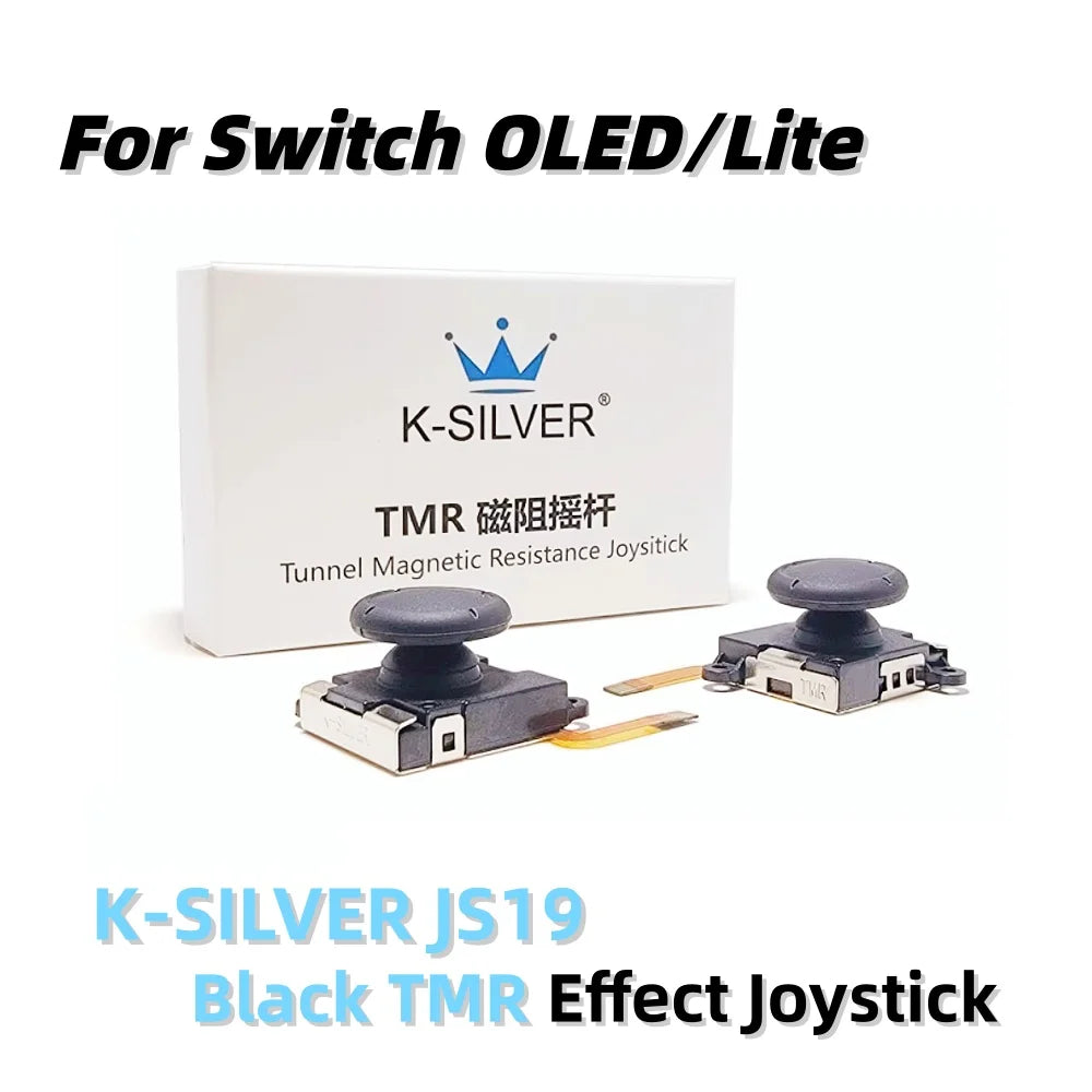 K-SILVER JS19 TMR Joystick for Nintendo Switch JoyCon Hall Effect Replacement No Drift Analog Thumb Stick for Switch Lite OLED