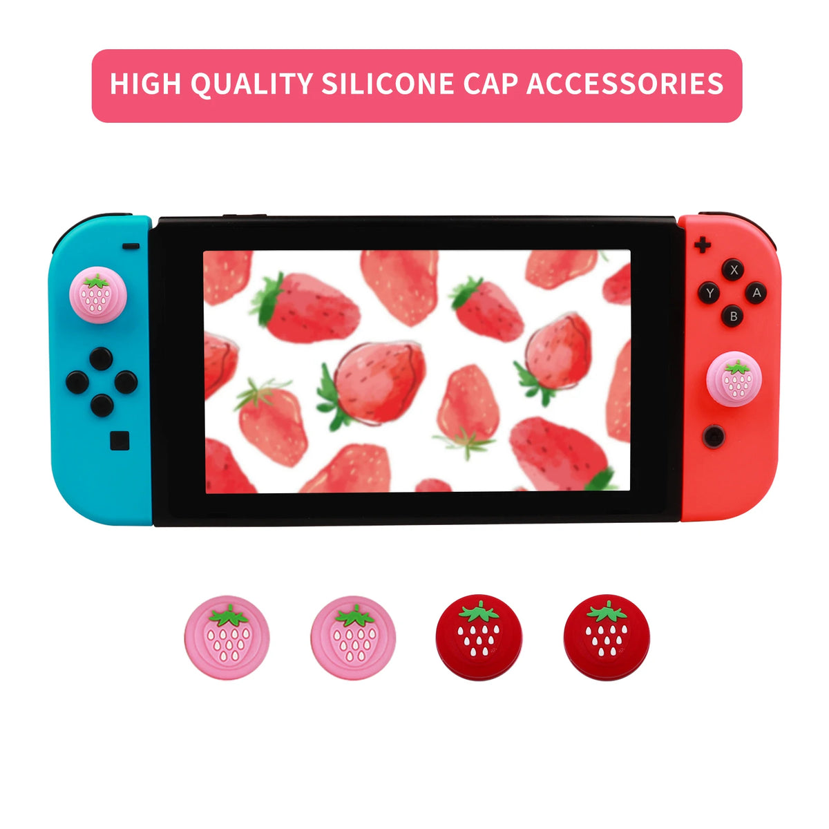 For Switch Carrying Case EVA Hard Shell with Strawberry & Ch