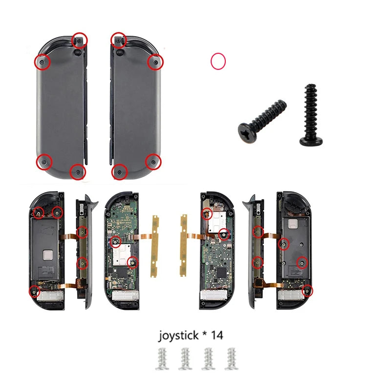 For Switch Console Housing Screw Replacement Full Screws Set