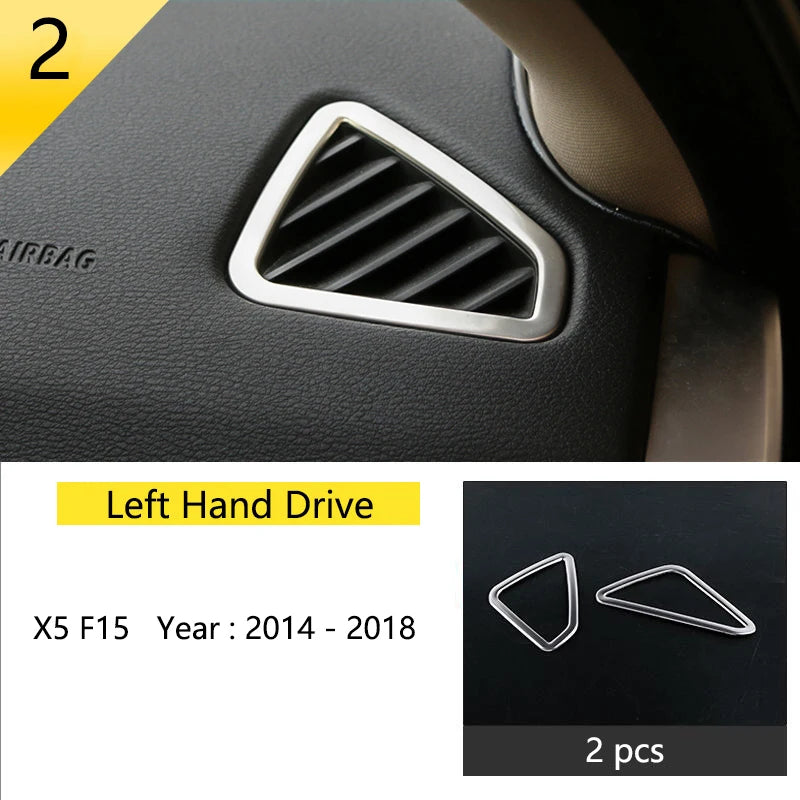 Chrome Car Styling Interior Button Panel Decoration Cover Trim Sticker frame For BMW X5 X6 F15 F16 2014-2019 Auto Accessories