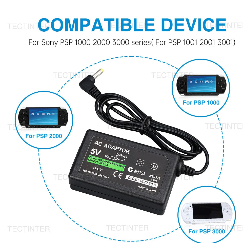 EU US Plug AC Adapter Wall Charger for PSP Charger Power Sup