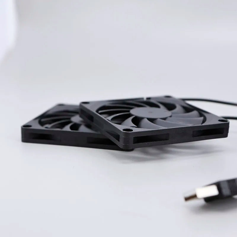 2 in 1 Black 8CM 10mm 8010 5V USB Powered Oil Bearing Comput