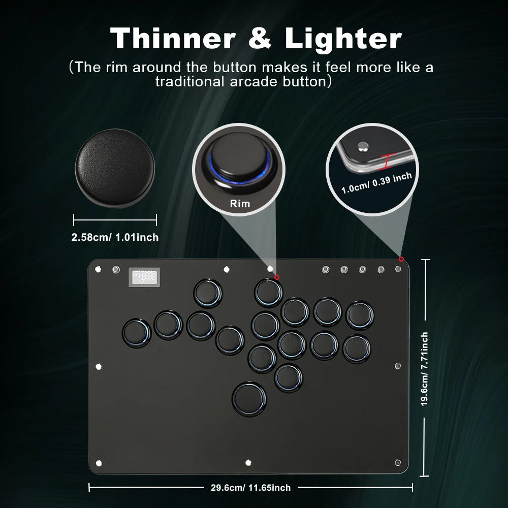 Haute42 R16 Button Rim Leverless Hitbox Controller Stickless