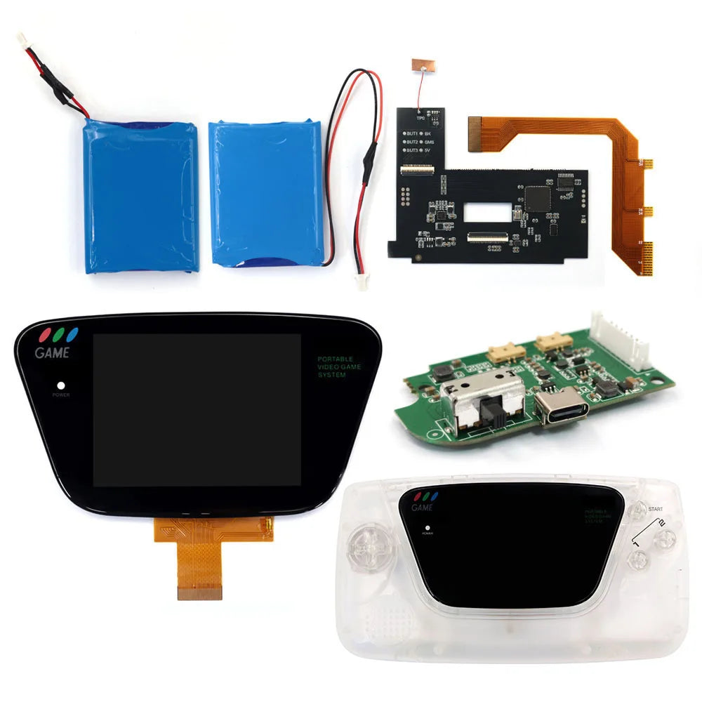 Rechargeable Dual Battery Laminated 3.5 640x480 HD Backlight Retro Pixel IPS LCD Kit for SEGA Game Gear and SEGA GG Console