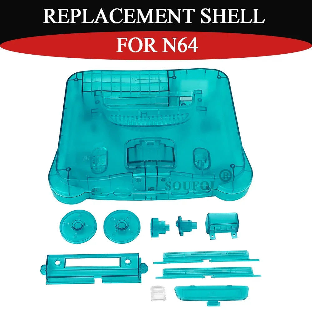 10 Colors Durable Full Housing Translucent Box For N64 Replacement Housing Shell Case Repair Parts For N64 Game Console Accessor