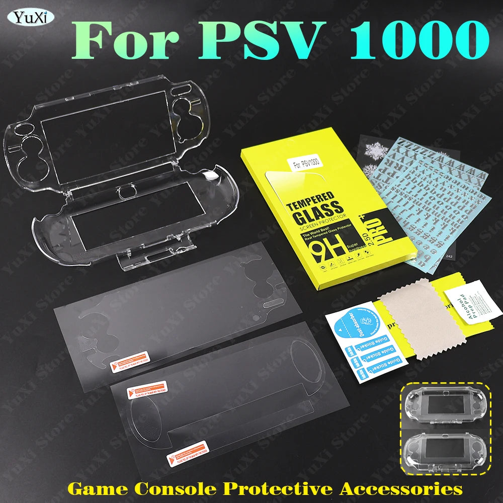 1set Clear Crystal Protective Case For PS Vita 1000 Top Bott