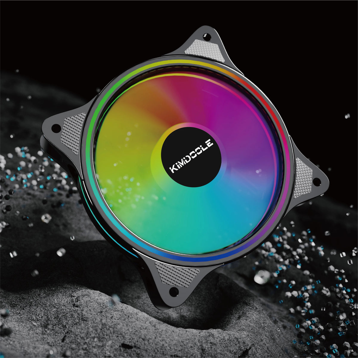 KIMDOOLE Computer Case Fan Fixed RGB PC Case Fan 120mm 12V C
