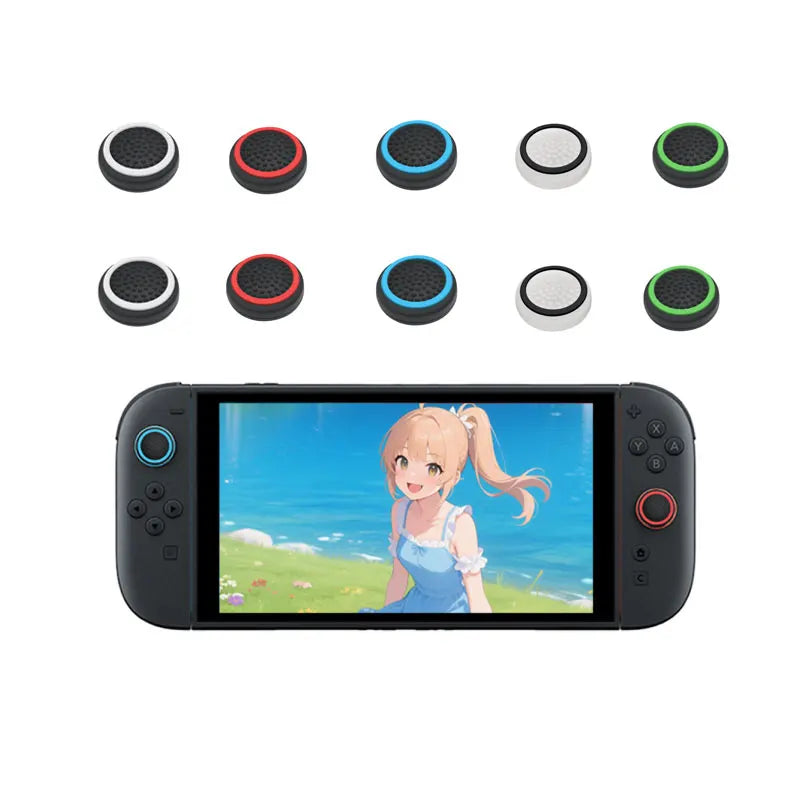 10PCS Non-slip Silicone Analog Joystick Thumbstick Thumb Sti