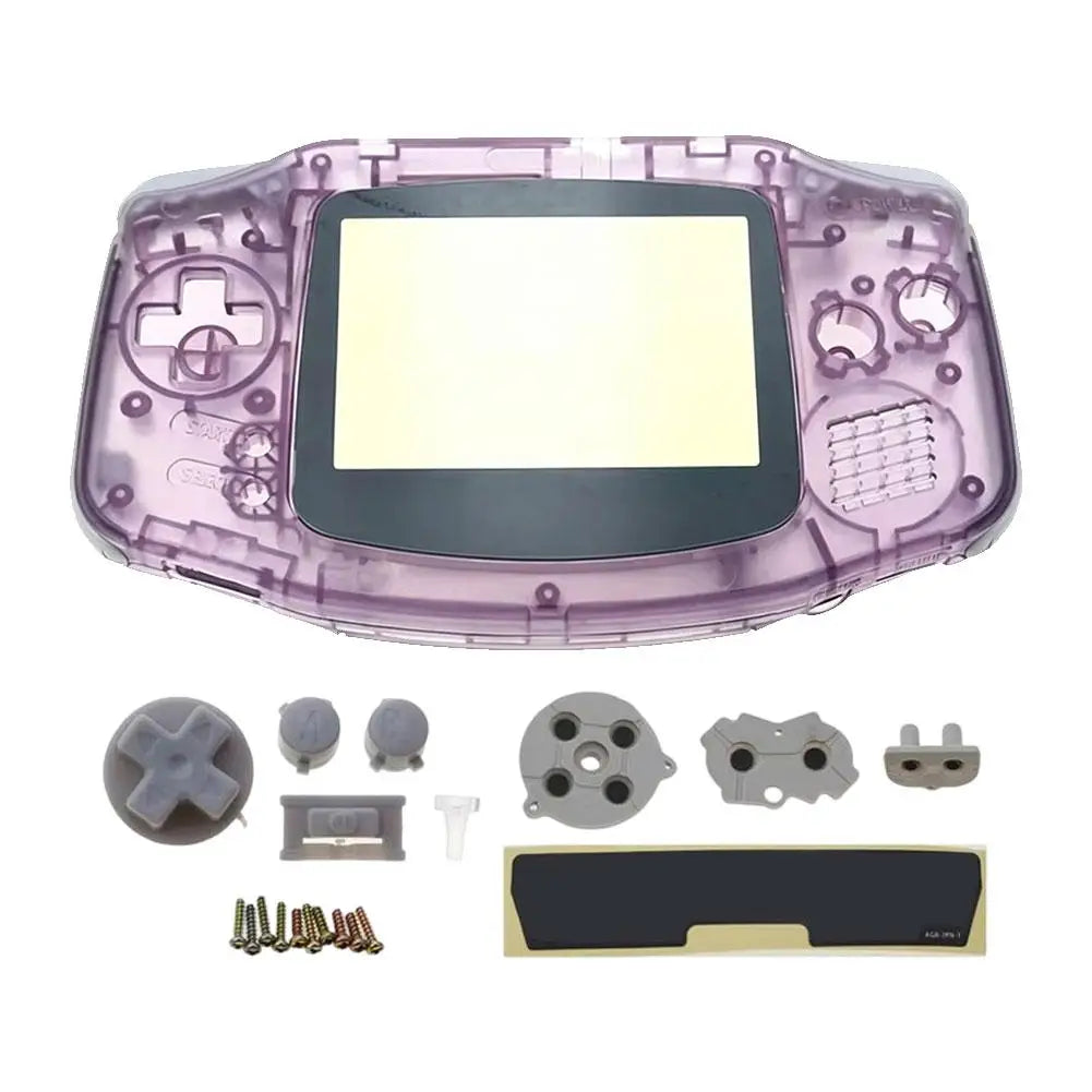 14 Styles Advance Game Console Replacement Casing For GBA Full Replacement Housing Shell Complete Buttons Screws Faceplate Kit