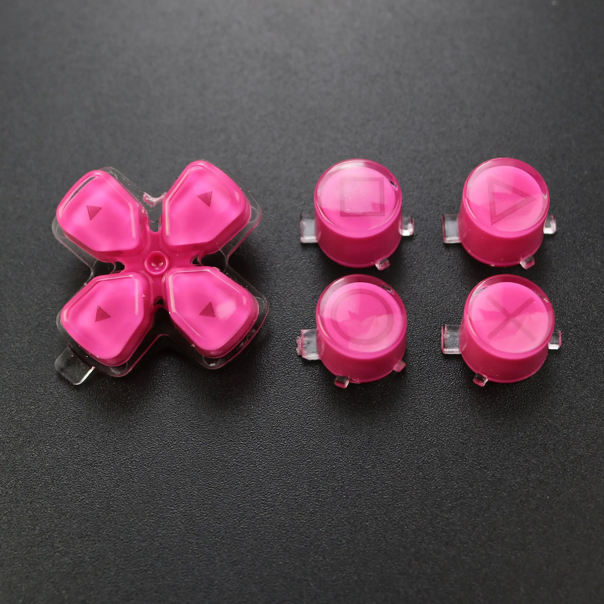 1Set For PS5 V1 V2 V3 Controller Gamepad Crystal Button A B X Y D Pad Cross Direction Function Key Replacement