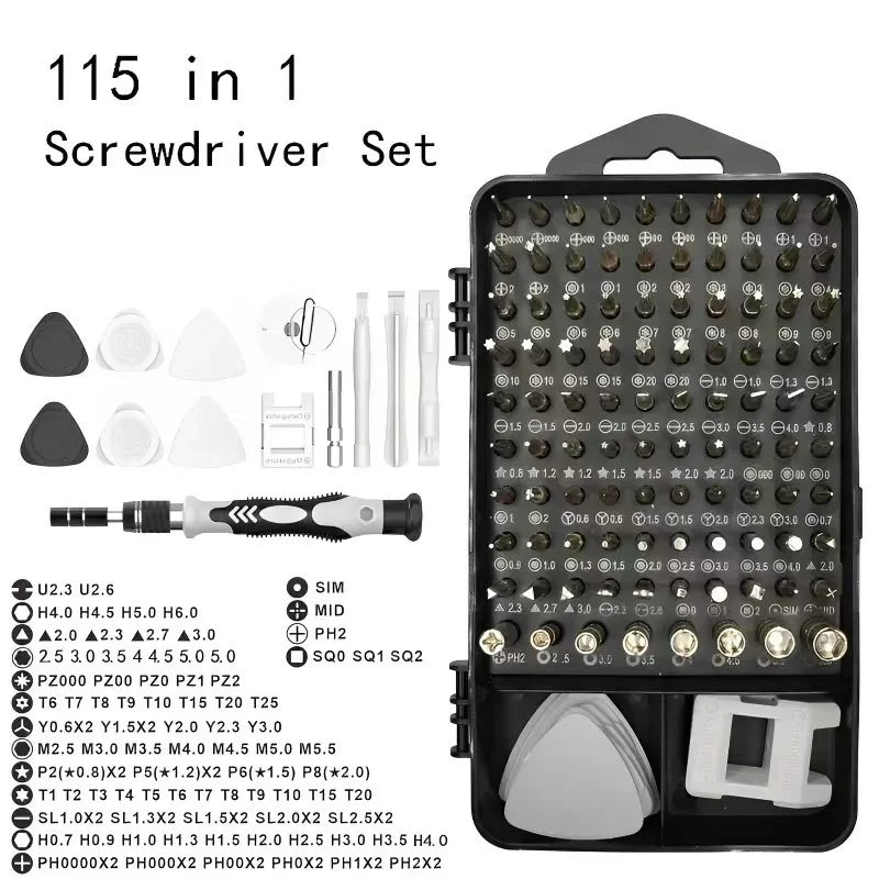 115-in-1 Small Screwdriver Set Professional Repair Tool Kit 