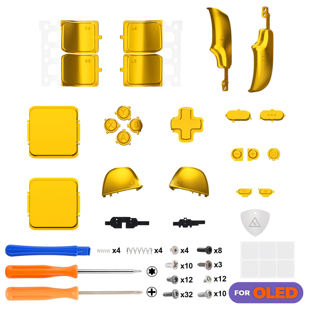 eXtremeRate Replacement Full Set Buttons for Steam Deck OLED DIY Custom ABXY D-pad Trackpad Bumpers Triggers Buttons with Tools