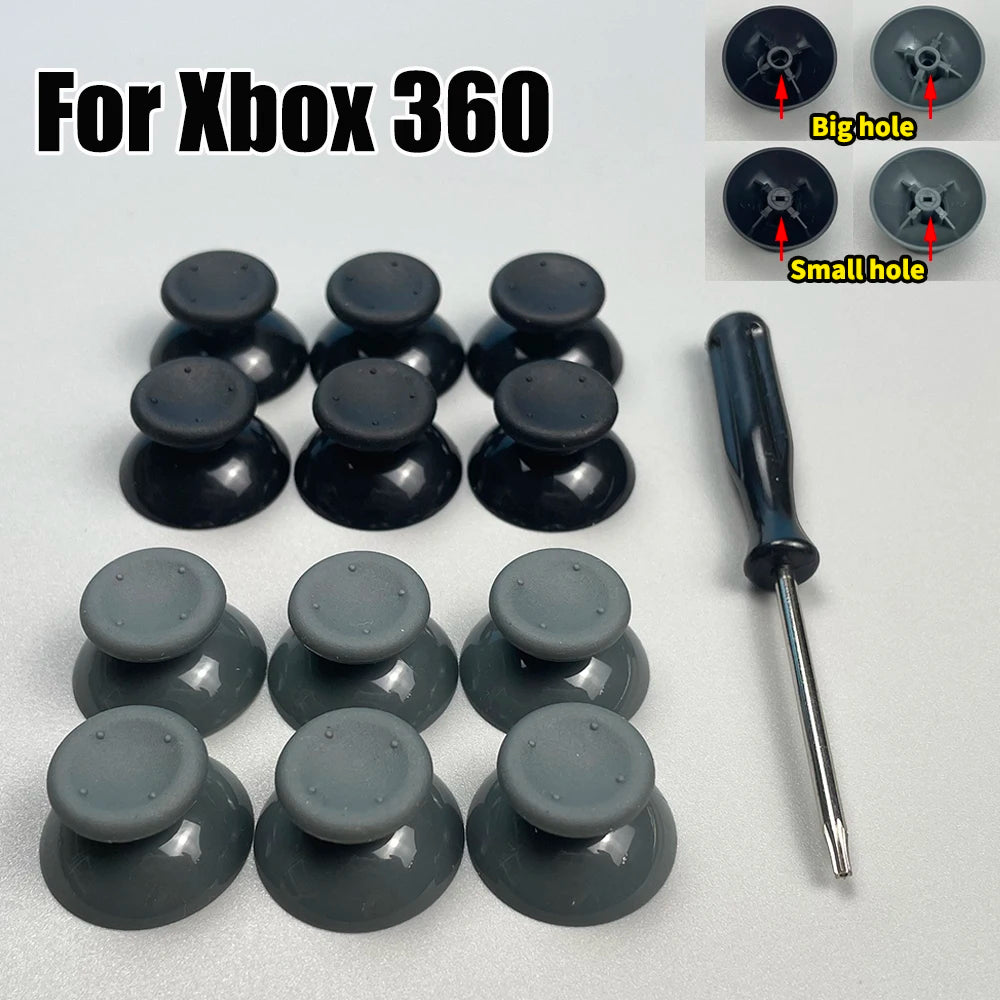 GSF 1Set Black Gray 3D Analog Stick for Xbox 360 Controller 