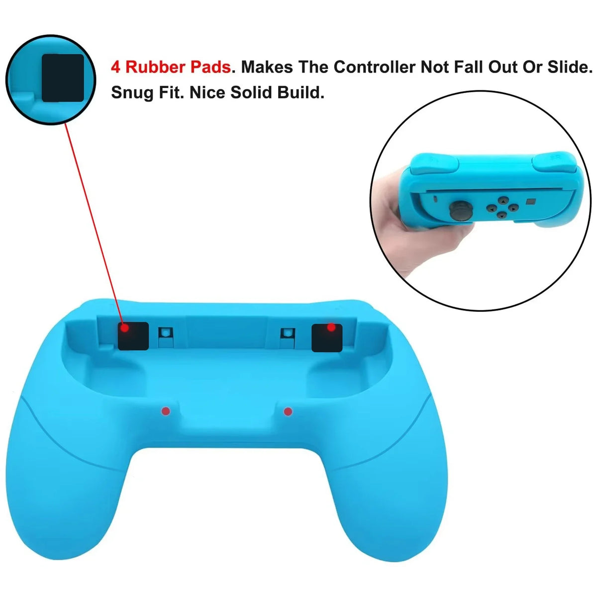 GAMINJA 2Psc Wear Resistant Handle Controller For Nintendo S