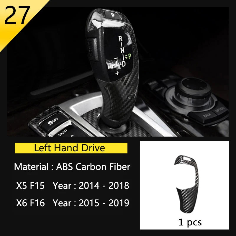 Chrome Car Styling Interior Button Panel Decoration Cover Trim Sticker frame For BMW X5 X6 F15 F16 2014-2019 Auto Accessories