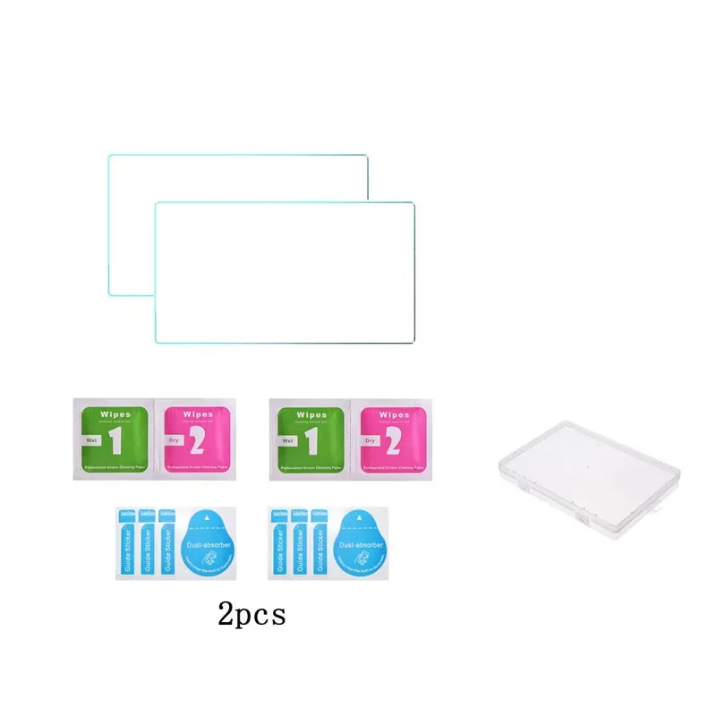 Portable Waterproof Hard Carrying Case Bag+9H Tempered Glass Film Screen Protector for Trimui Smart Pro Handheld Game Console