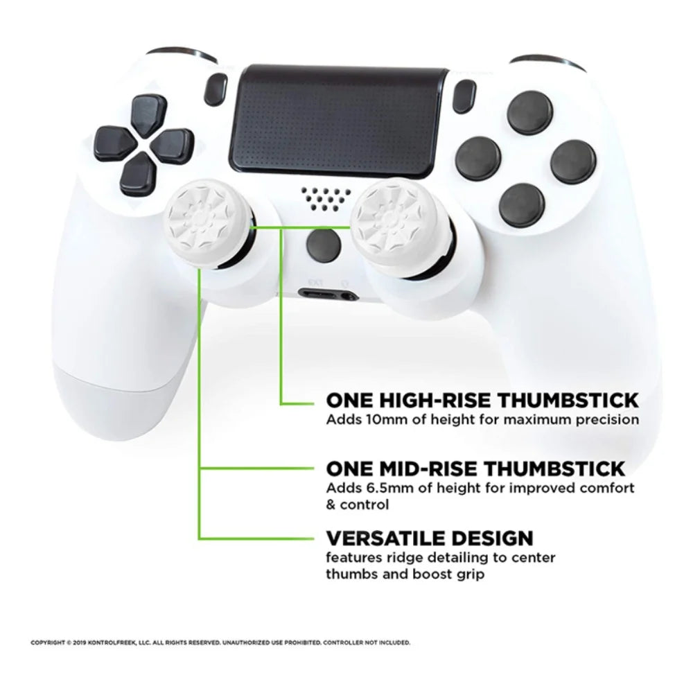 2PCS Freek Galaxy High-Rise Analog Stick Thumb Grip for PS4 PS5 Controller - FPS Performance Joystick Silicone cap