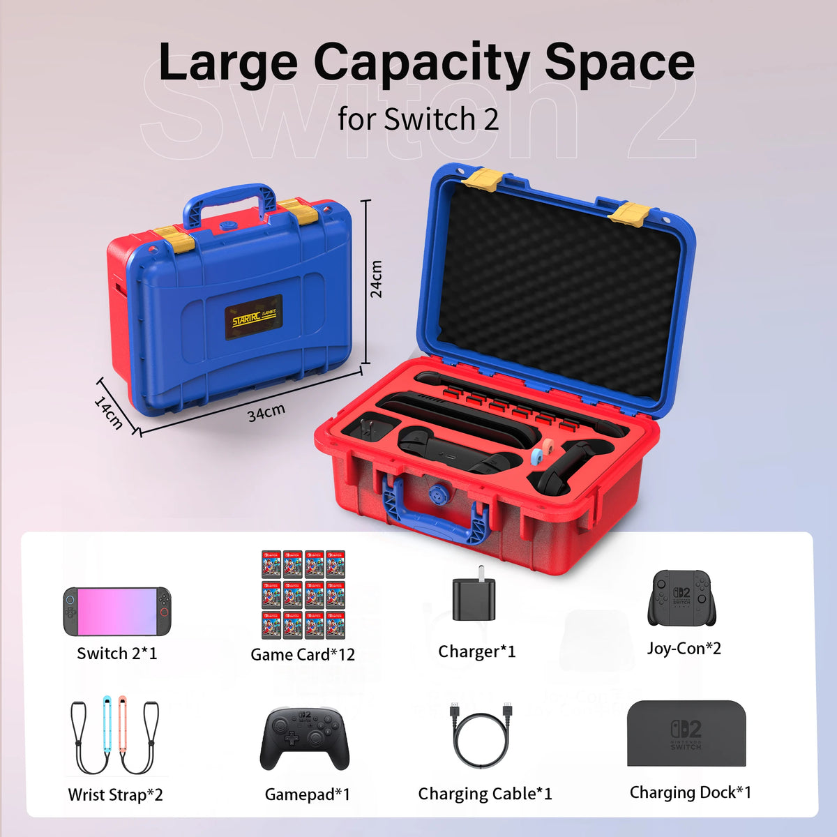 Switch 2 Game Console Storage Case Carrying Case Single-Shou