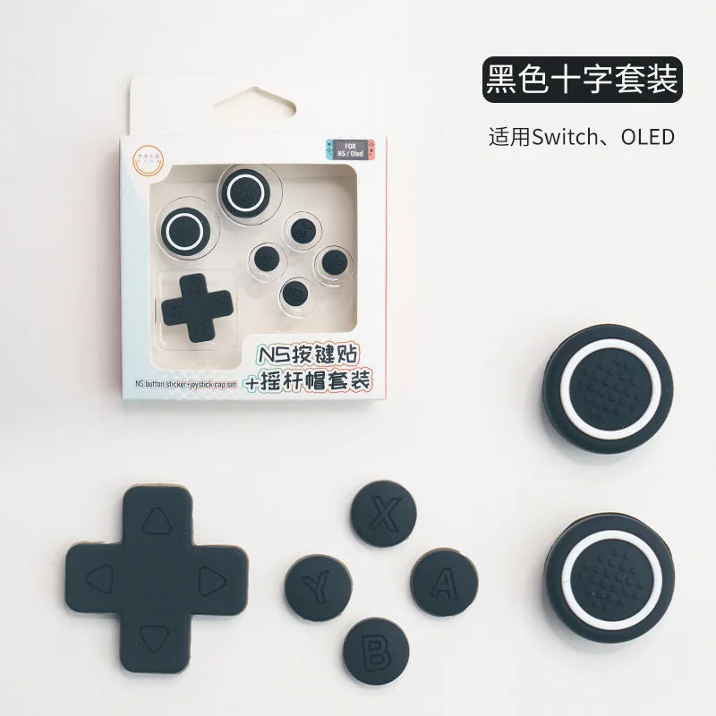 Soft Silicone Rubber Joystick Caps and DPad Cover for Nintendo Switch OLED For NS Controller Thumb Button Case ABXY