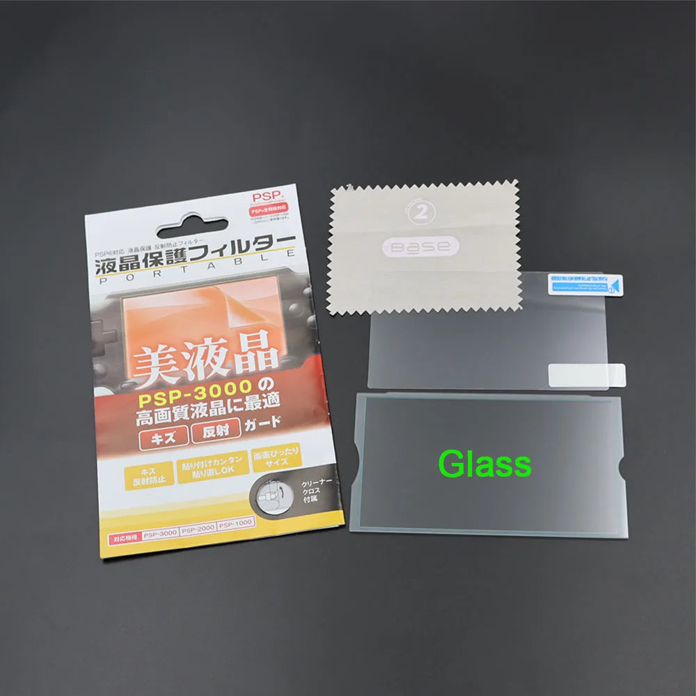 1/5Set Replacement Plastic or Glass Game Screen Lens & Screen Protectors For PSP 2000 3000 Game Console
