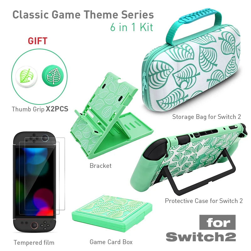 2025 Animal Theme Storage Bag for NS Switch 2 Protective Shell Cover Skin Carrying Case for NS Switch 2 Game Accessories
