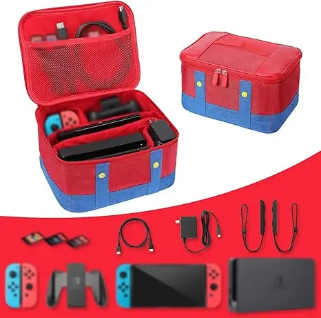 Suitable for Switch 2 Full Set Storage Red/Blue Travel Stora