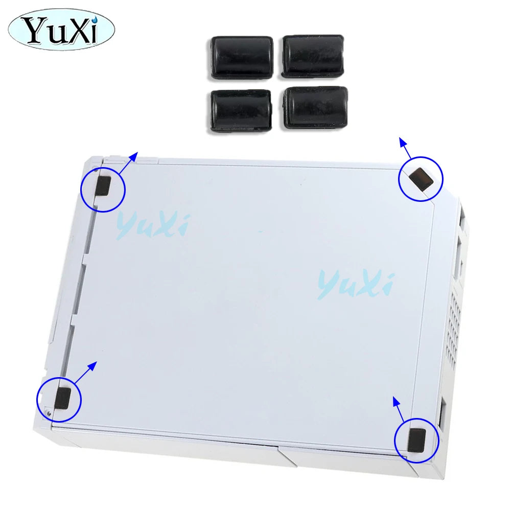 1Set Silicone Screw Rubber Feet Cover For Wii Host Console N