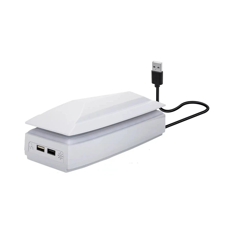 Console Cooling Fan With Dust Cover Colorful LED Light 2 USB