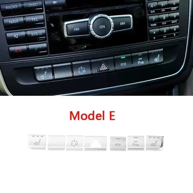 Car Console Air Conditioner Buttons Decals Trim For Mercedes