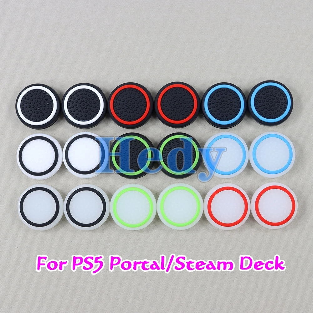 2PCS For PS5 Portal Luminous Thumb Grip Cap Silicone Soft Jo