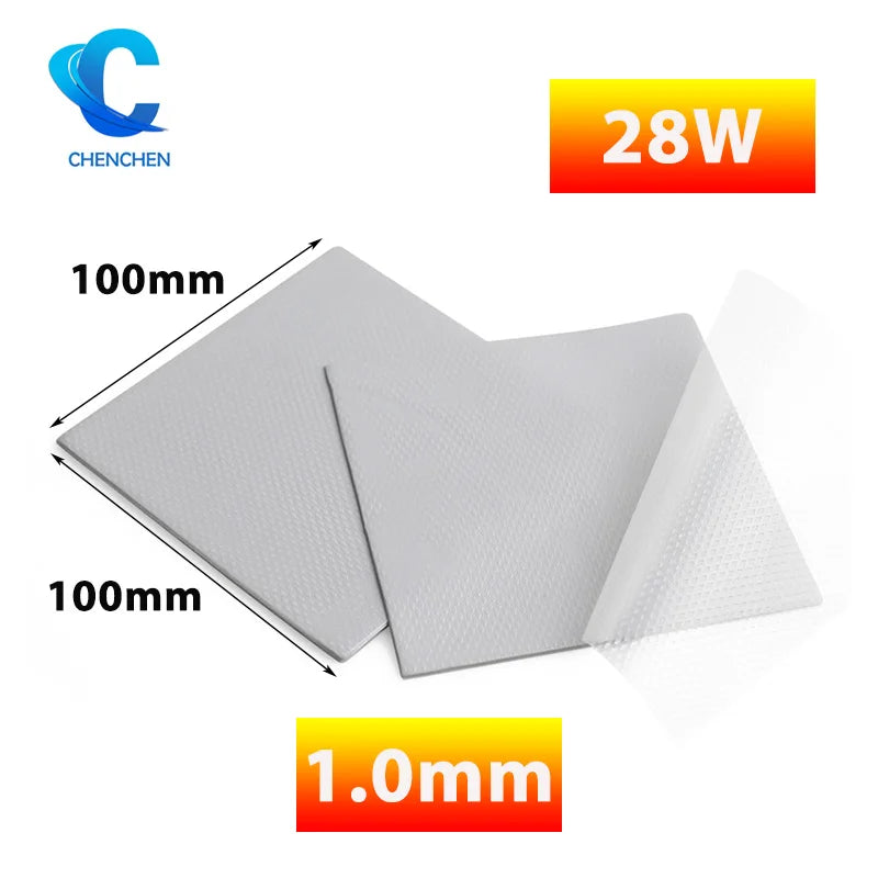 Extra Soft 28W/MK Thermal Interface Material 1.0mm 100 100mm Heat Transfer Pad for Xbox/PS5/Consoles