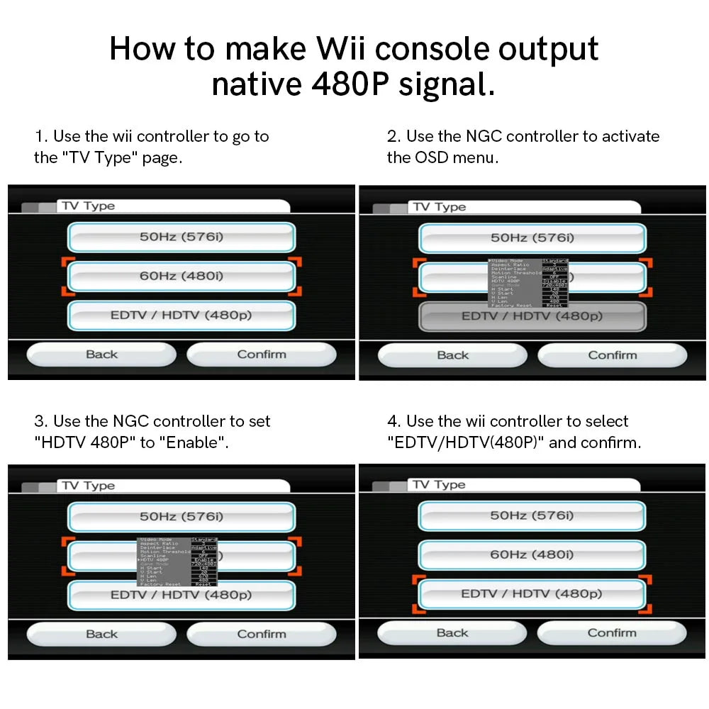 480P 1080P For Wii HDMI Kit Imbeded Digital To Digital HD TV