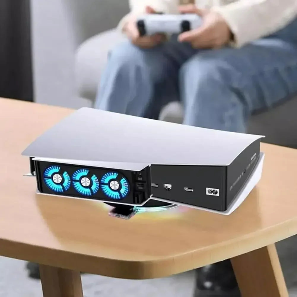 Cooling Fan for PS5/PS5 Silm Game Console with LED High-Spee