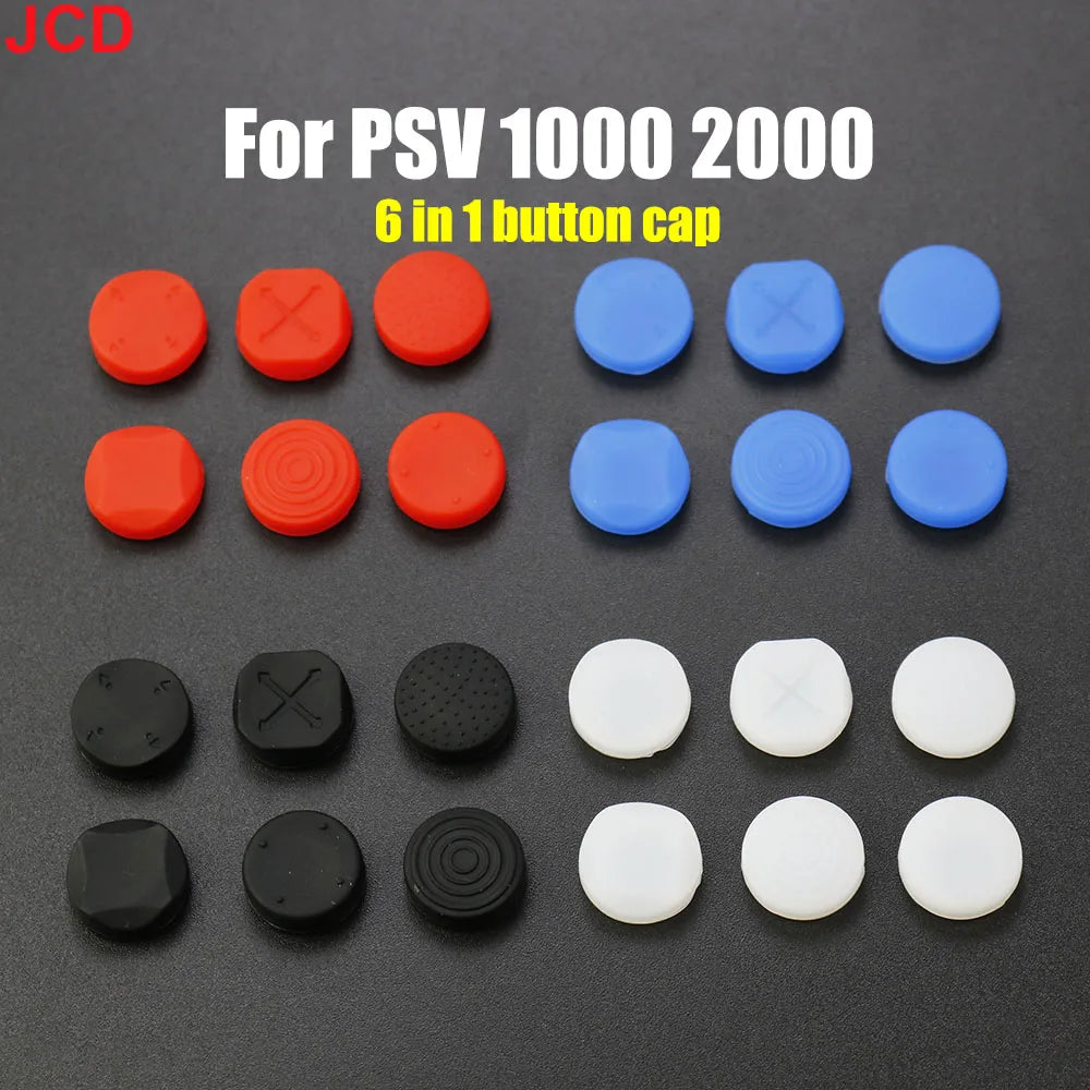 JCD 6 In 1 Silicone Anti-slip Thumbstick Grip Cap Joystick A