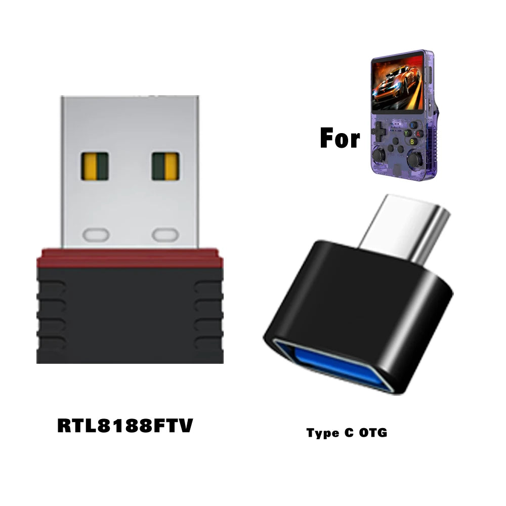 BOYHOM R36S (WiFi) RTL8188FTV USB Dongles and TYPE C OTG ada