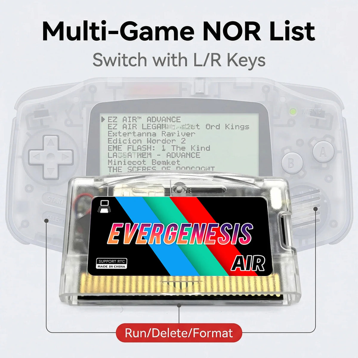 3000 in 1 AIR Flash Cart for GBA GBA SP NDS GBM NDSL 960Mb N