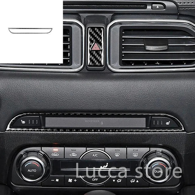 For Mazda CX-5 CX5 2017 2018 Electronic Handbrake Knob Button Panel Cover Trim Sticker Carbon Fiber Interior Auto Assesories