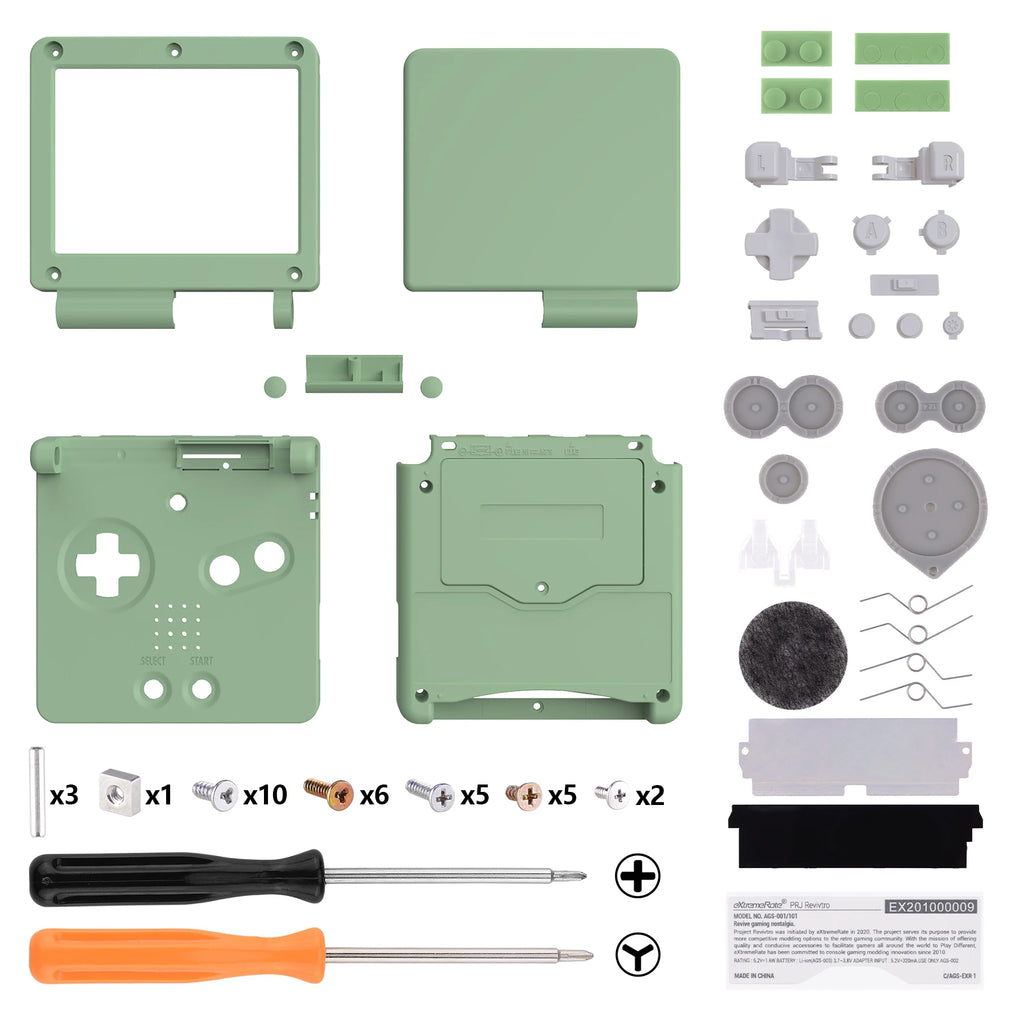 eXtremeRate IPS Ready Upgraded Custom Replacement Housing Shell for Gameboy Advance SP GBA SP for IPS & Standard LCD