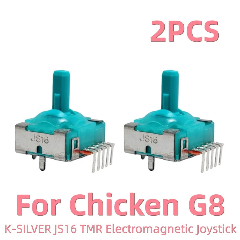 2PCS TMR Electromagnetic Joystick For Chicken G8 Controller JS16 Replacement G8 TMR Joystick Gamepad 3D Analog Stick Rocker