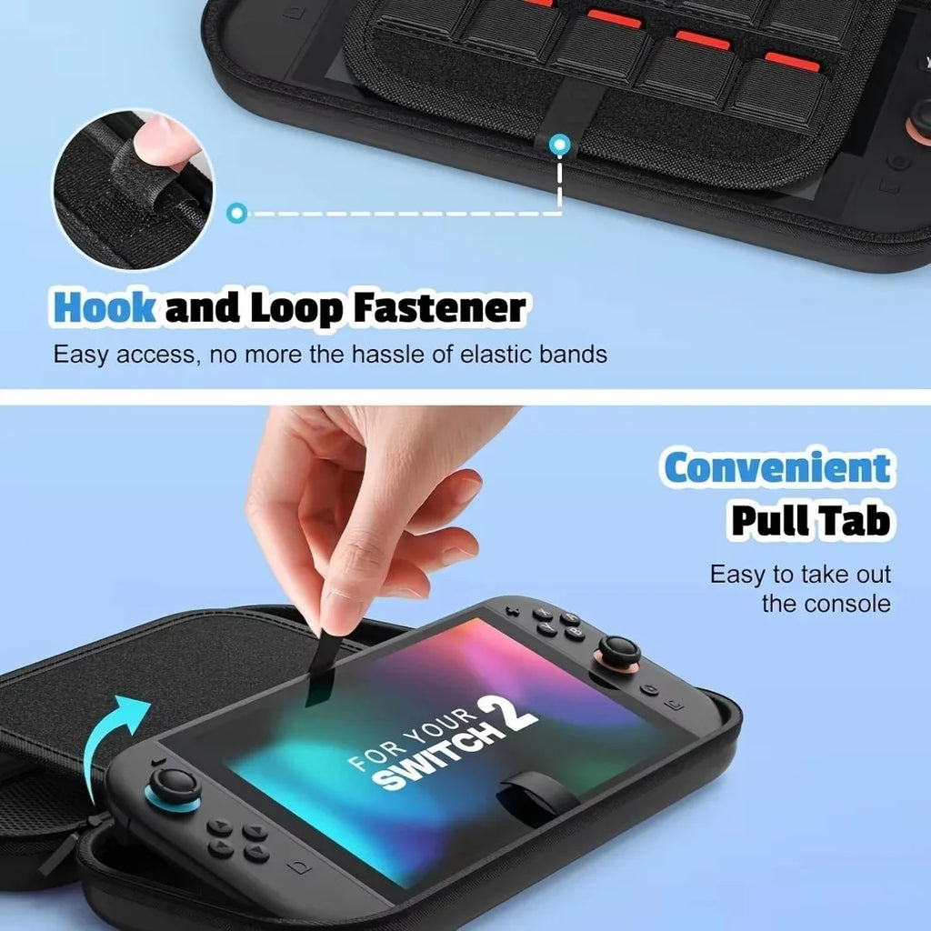 Carrying Case for Switch 2 Portable Waterproof Travel Bag wi