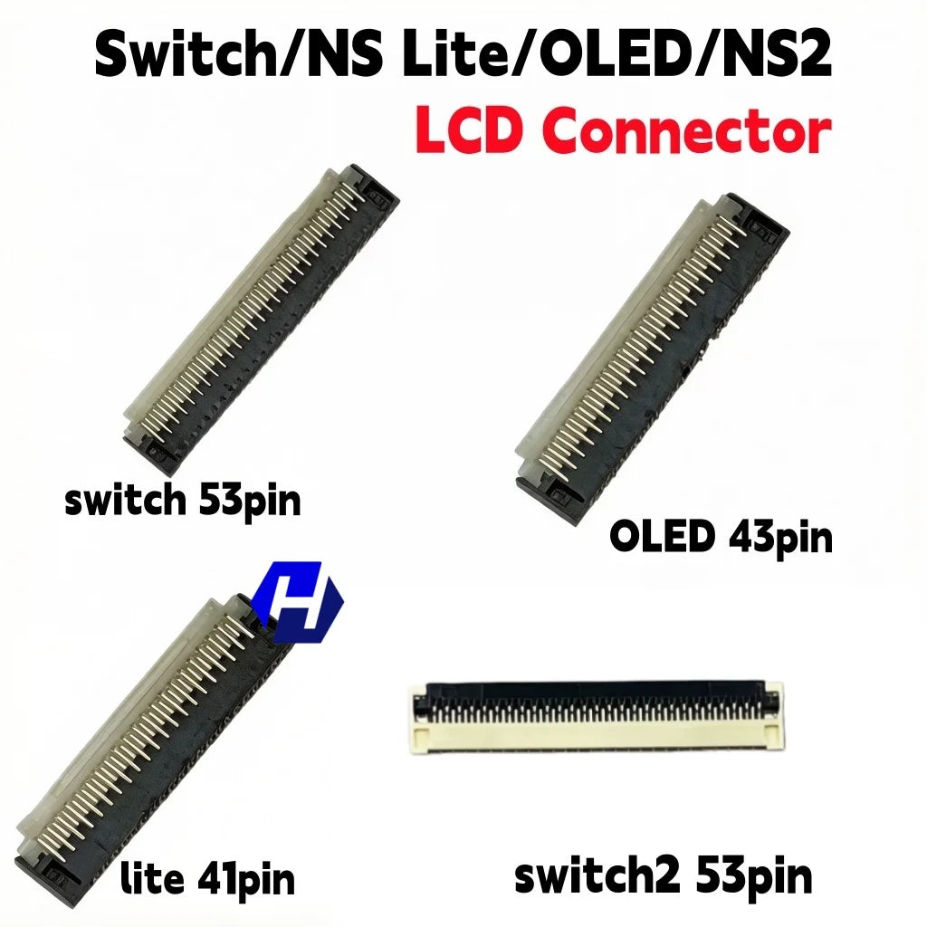 2-10PCS 53 Pin ZIF LCD Screen Connector Socket for Switch / 