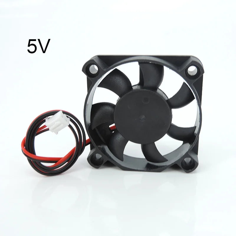 DC 5010 5V/12V/24V Computer CPU Cooler Mini Cooling Fan 50MM Small Exhaust Fan for 3D Printer 2 Pin 50x50x10mm W1