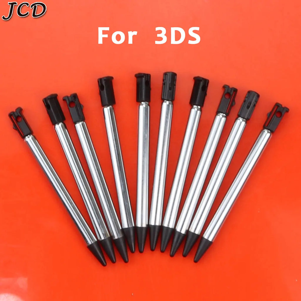 JCD 10PCS Metal Telescopic Stylus Plastic Stylus Touch Screen Pen for 2DS 3DS New 2DS LL XL New 3DS XL LL For NDSL NDSi
