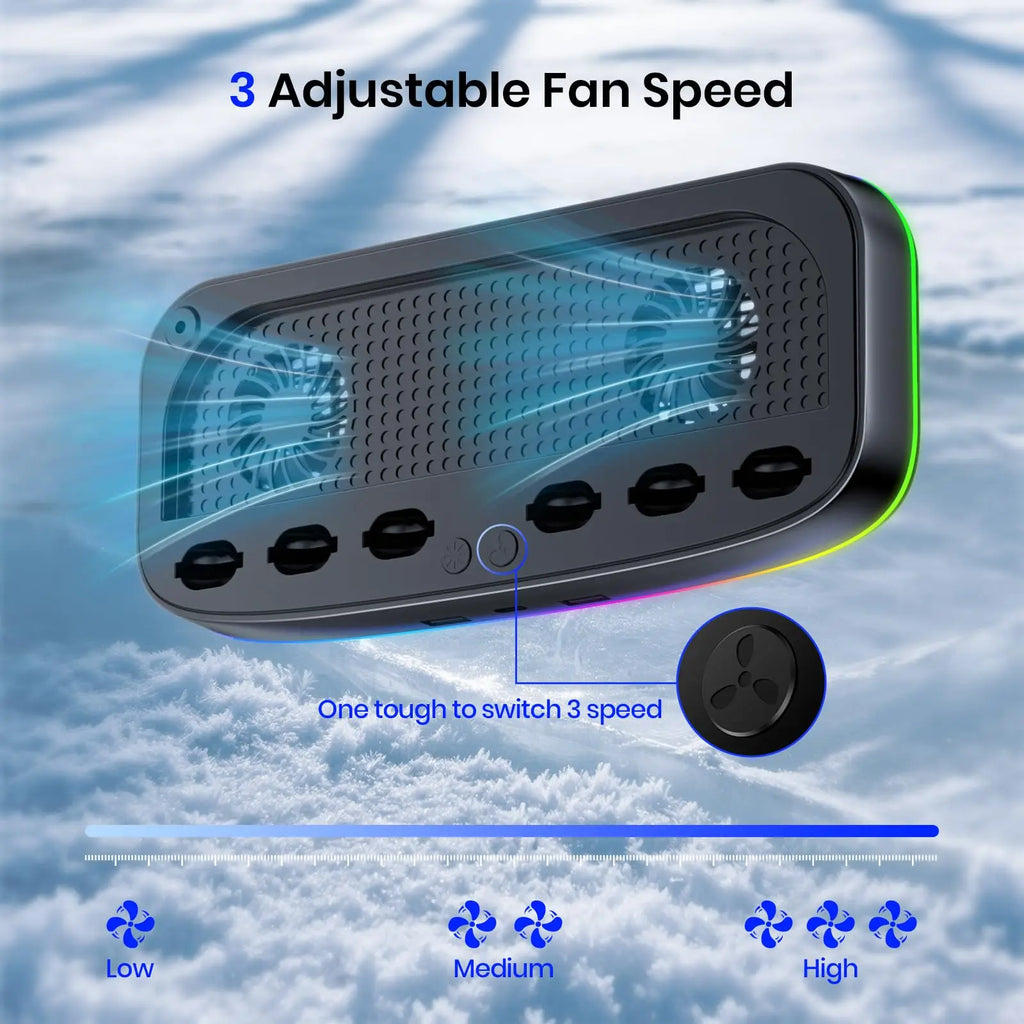 NEWDERY Cooling Fan for Nintendo Switch 2 Dock With RGB Ligh