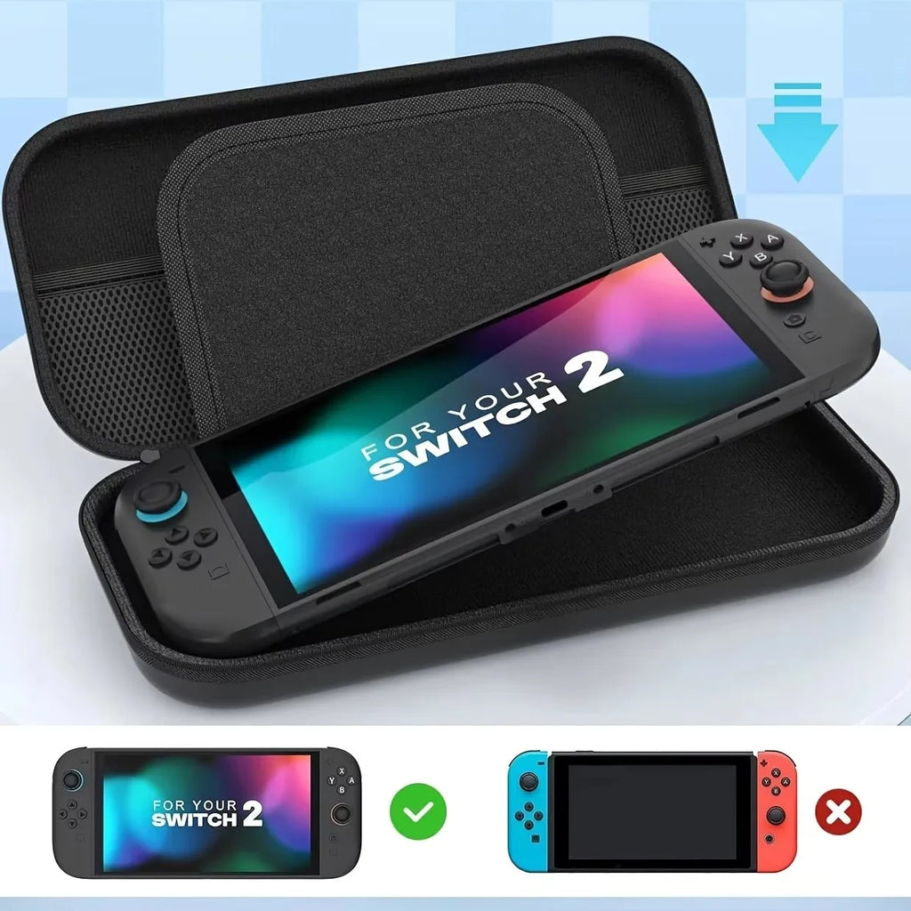 Carrying Case for Switch 2 Portable Waterproof Travel Bag wi