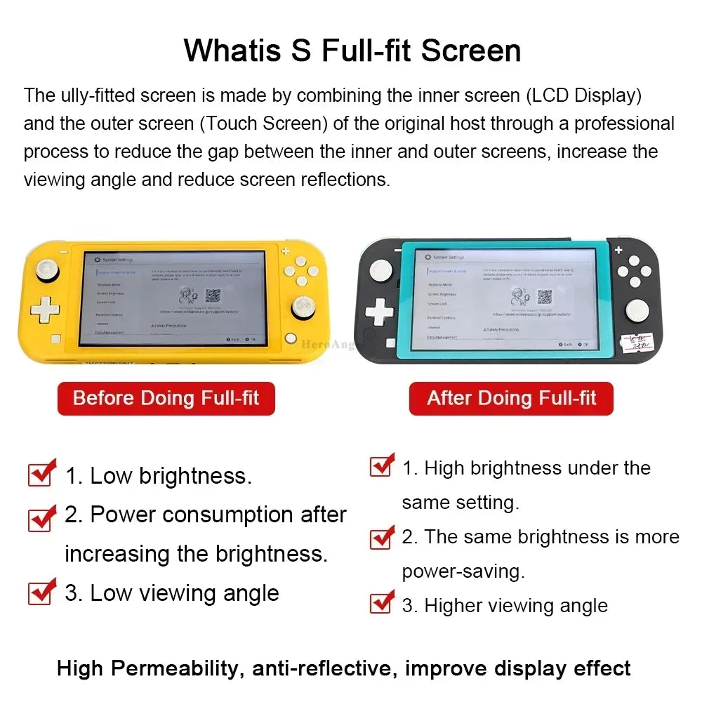 NEW 2IN1 LCD Display Screen with Touch Screen for Switch Lit