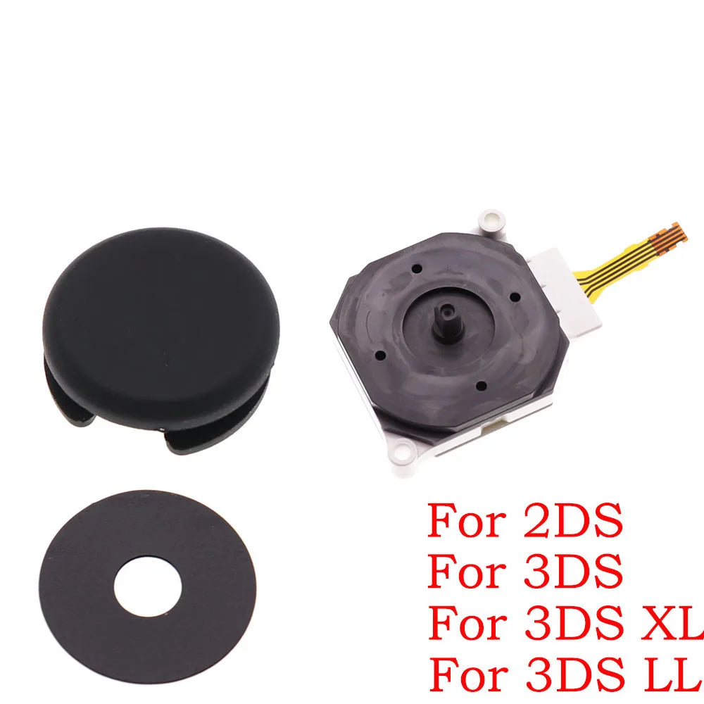 1set Plastic Hard Thumbstick Thumb Stick Joystick + Cap + Pad for 2DS 3DS 3DS XL for New 3DS 3DSXL XL LL/ New 2DS XL LL